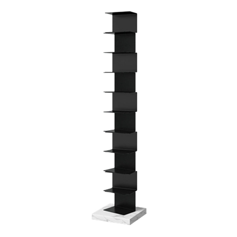 Modern Style Vertical Bookshelf Closed Back Metal Bookcase for Home