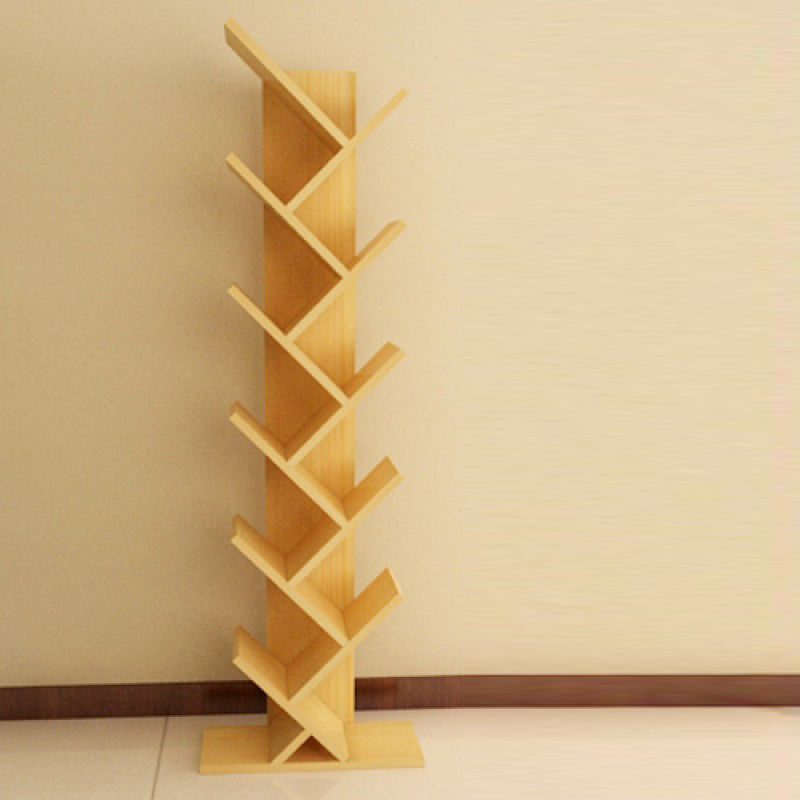 Contemporary Wood Bookcase Closed Back Bookshelf for Home Office