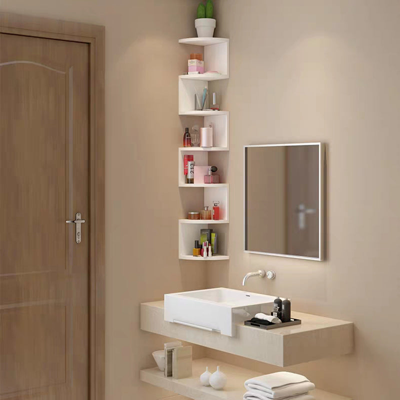 Contemporary Wall Mounted Bookcase Engineered Wood Bookshelf