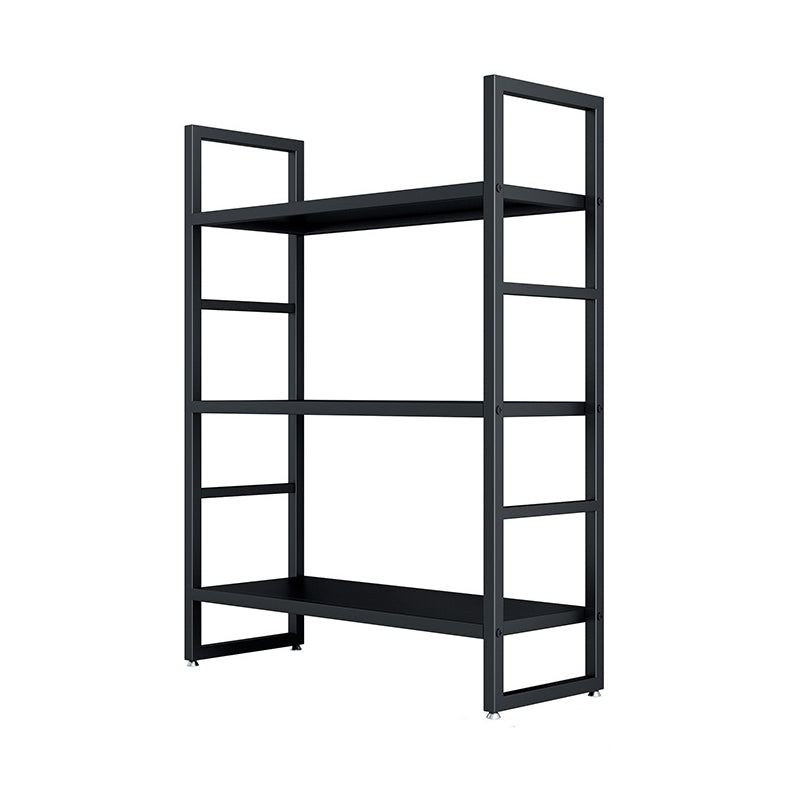 3/4/5-Shelf Iron Etagere Bookshelf Black and White Vertical Bookcase for Living Room