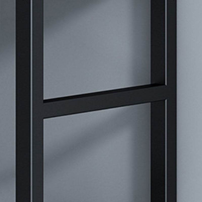 3/4/5-Shelf Iron Etagere Bookshelf Black and White Vertical Bookcase for Living Room