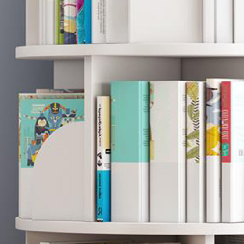 Wood Geometric Bookcase Contemporary Closed Back Book Shelf for Home Office