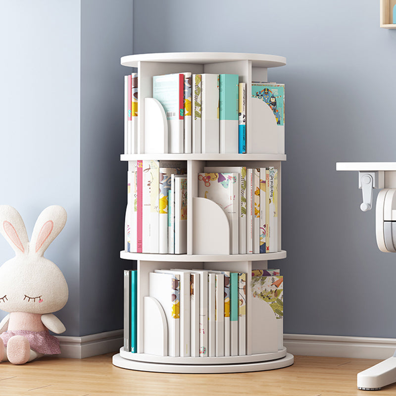 Wood Geometric Bookcase Contemporary Closed Back Book Shelf for Home Office