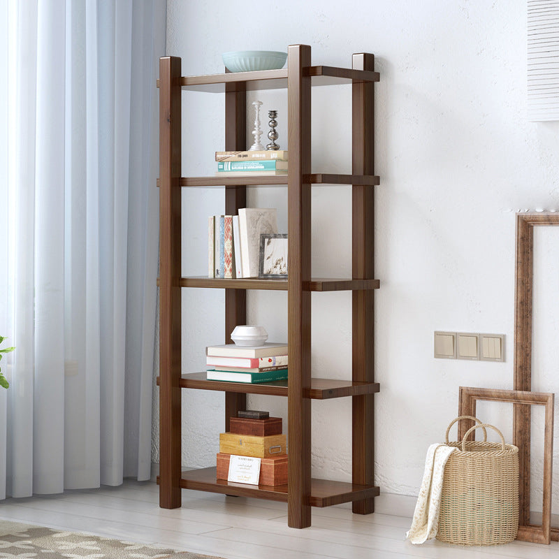 Vertical Shelf Bookcase with Shelves Wooden Bookshelf for Home Office