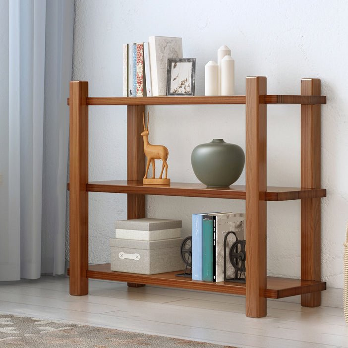 Vertical Shelf Bookcase with Shelves Wooden Bookshelf for Home Office