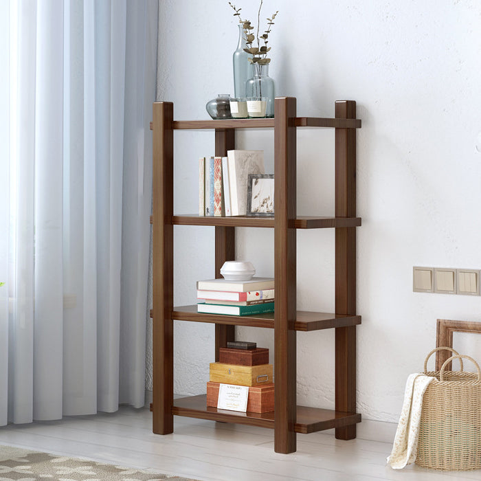 Vertical Shelf Bookcase with Shelves Wooden Bookshelf for Home Office