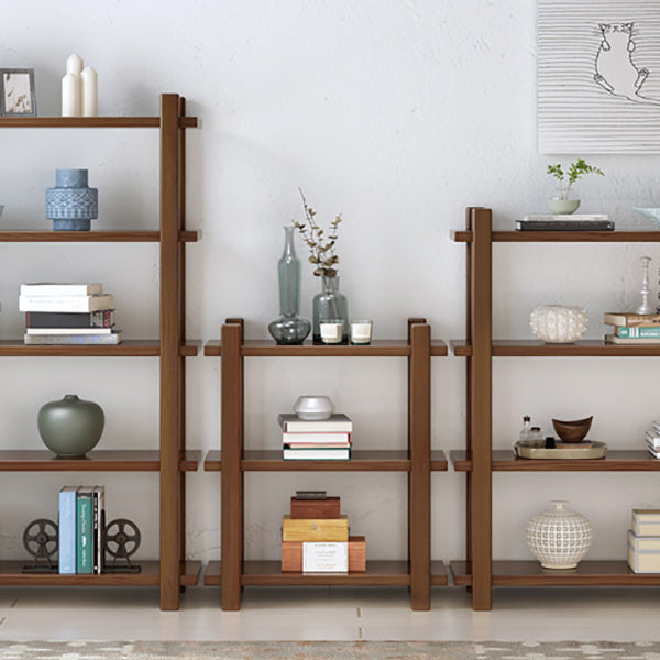 Vertical Shelf Bookcase with Shelves Wooden Bookshelf for Home Office
