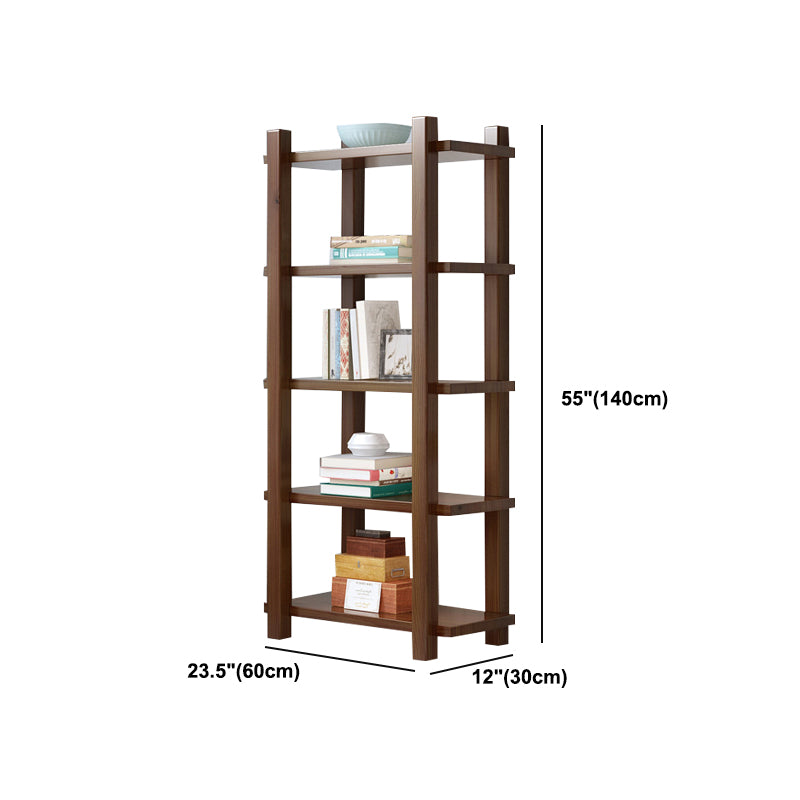 Vertical Shelf Bookcase with Shelves Wooden Bookshelf for Home Office
