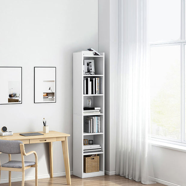 Modern Vertical Standard Bookshelf Manufactured Wood Bookcase for Living Room