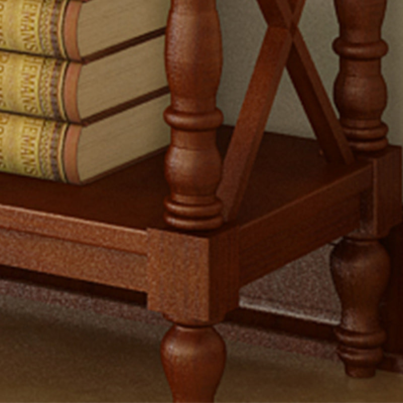 Solid Wood Bookcase with Wooden Shelves Modern Bookshelf for Home Office