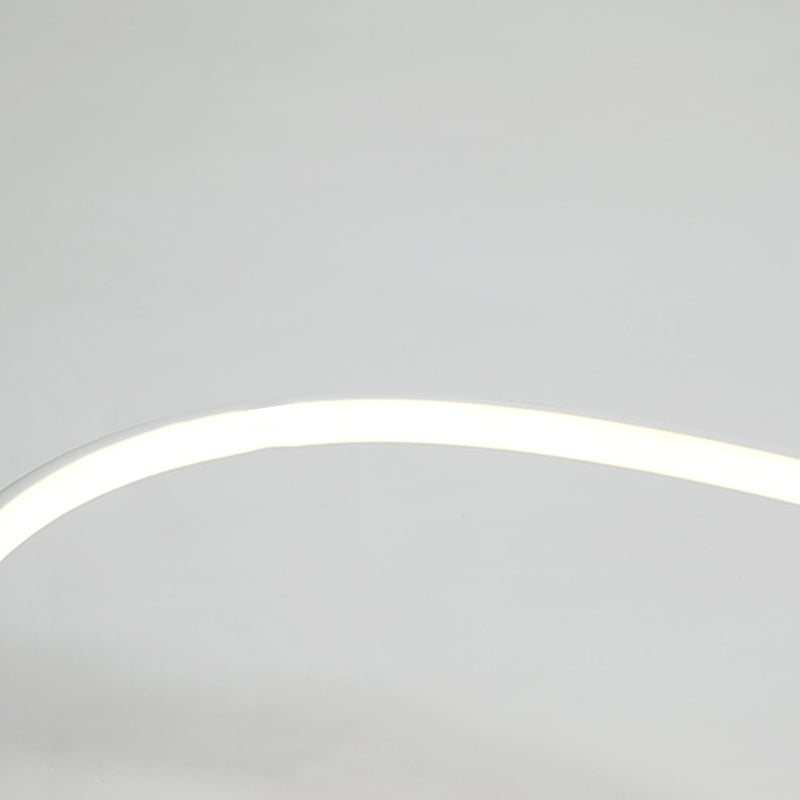 Minimalist Circular Ceiling Flush Mount Aluminum LED Bedroom Semi Flush Light