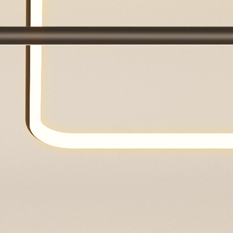 Squared Ceiling Mounted Fixture Modern Style LED Aluminum Ceiling Lighting