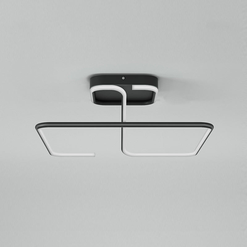 Squared Ceiling Mounted Fixture Modern Style LED Aluminum Ceiling Lighting