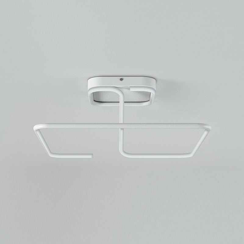 Squared Ceiling Mounted Fixture Modern Style LED Aluminum Ceiling Lighting