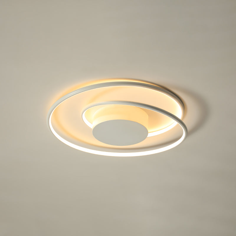 Line Shape LED Ceiling Lamp Modern Aluminium 1 Light Flush Mount for Study Bedroom