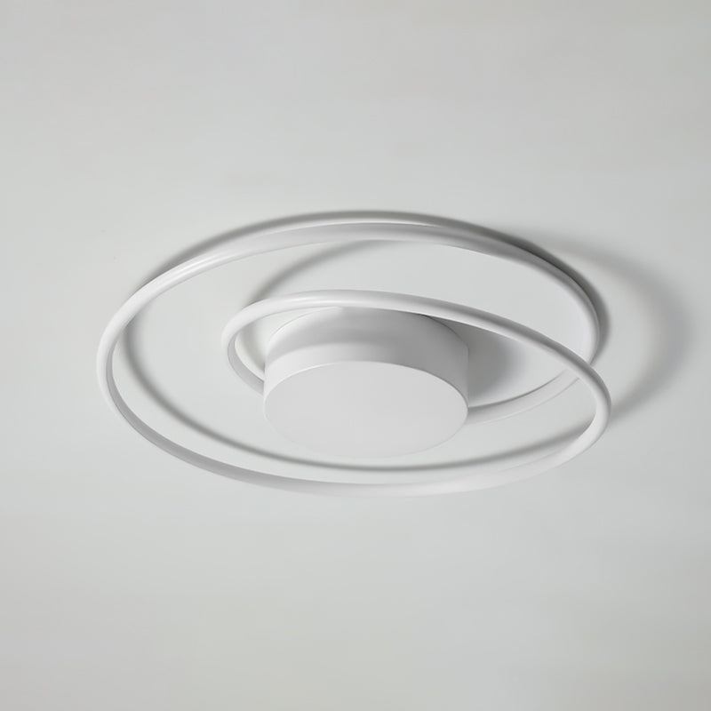 Line Shape LED Ceiling Lamp Modern Aluminium 1 Light Flush Mount for Study Bedroom
