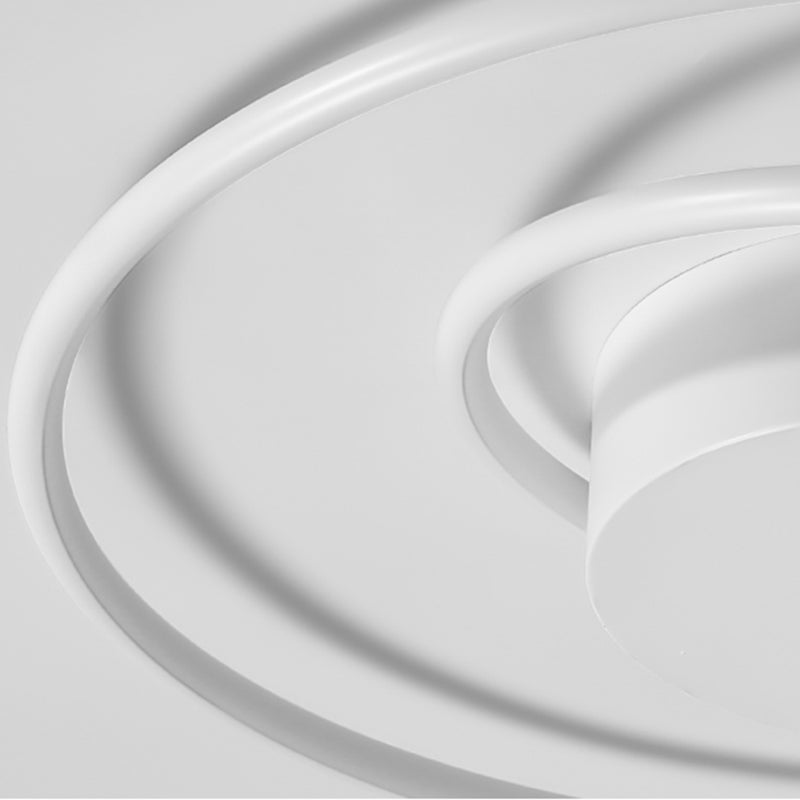 Line Shape LED Ceiling Lamp Modern Aluminium 1 Light Flush Mount for Study Bedroom