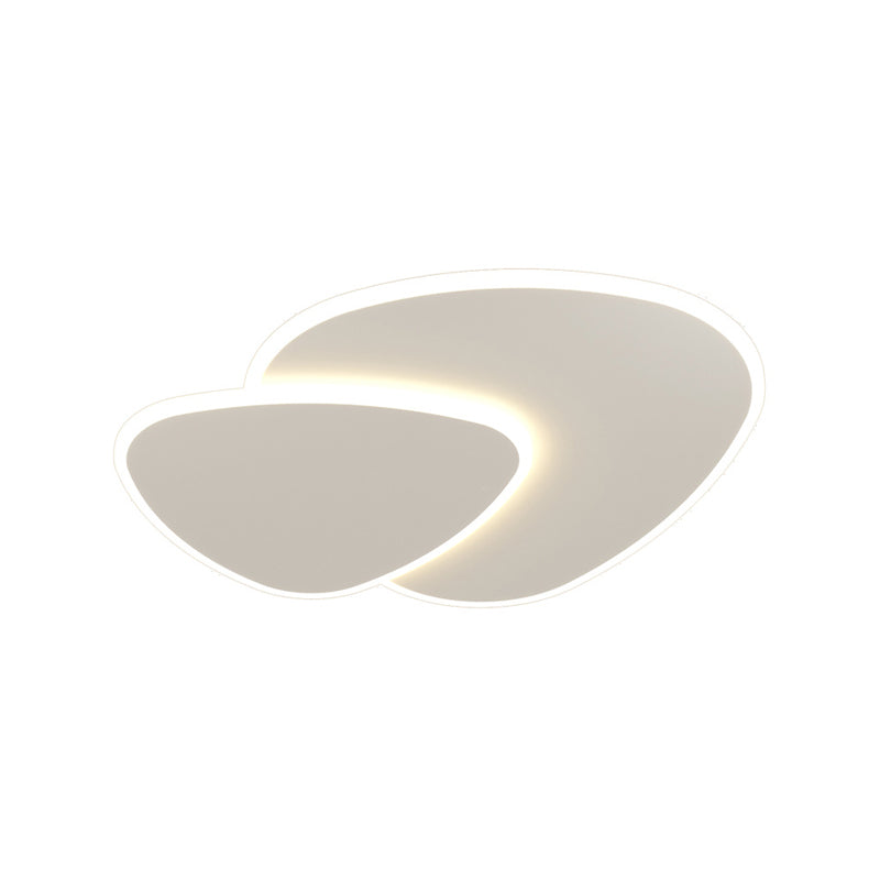 Metal Geometric Ceiling Mount Light Fixture Modern LED Ceiling Light in White