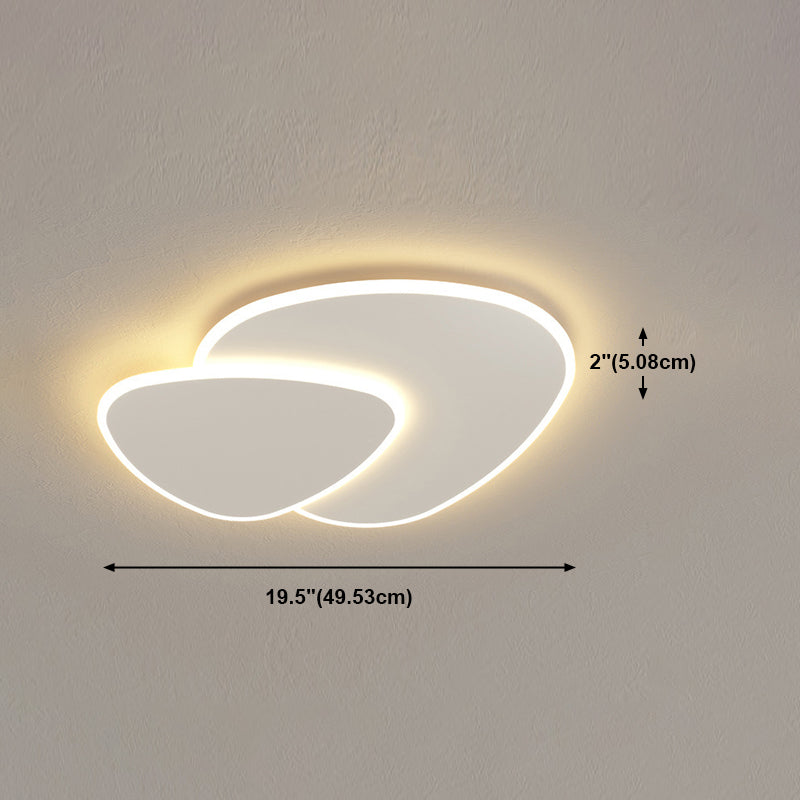 Metal Geometric Ceiling Mount Light Fixture Modern LED Ceiling Light in White