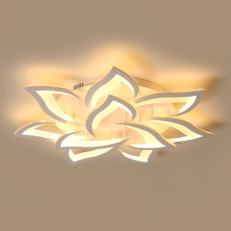 White Sputnik Ceiling Flush Mount Minimalist LED Metal Ceiling Lighting