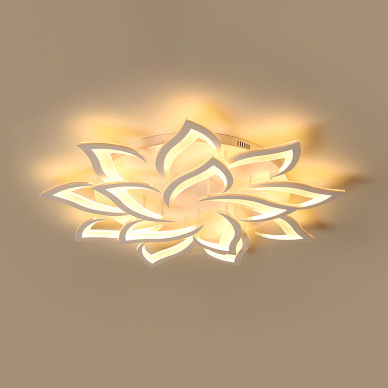 White Sputnik Ceiling Flush Mount Minimalist LED Metal Ceiling Lighting