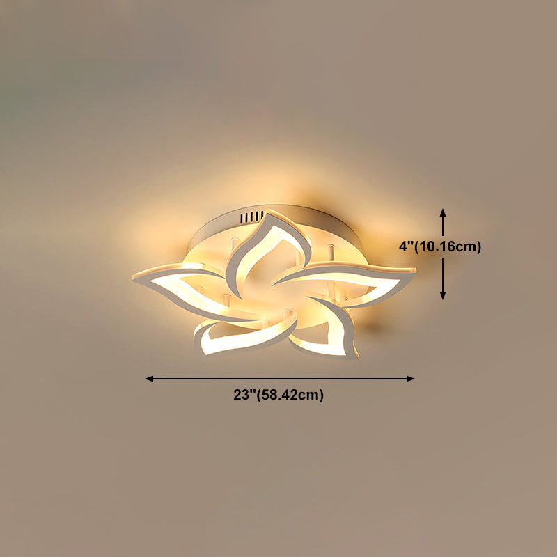 White Sputnik Ceiling Flush Mount Minimalist LED Metal Ceiling Lighting