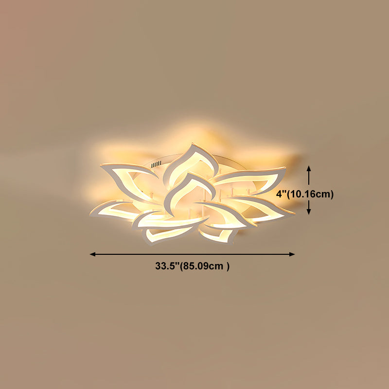 White Sputnik Ceiling Flush Mount Minimalist LED Metal Ceiling Lighting