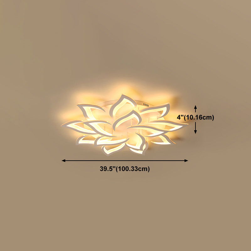 White Sputnik Ceiling Flush Mount Minimalist LED Metal Ceiling Lighting