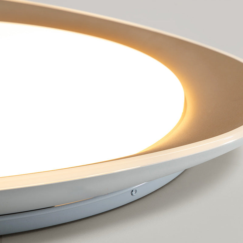 Modern Style Circular Shade Ceiling Lamp Metal 1 Headed Ceiling Lighting for Restaurant