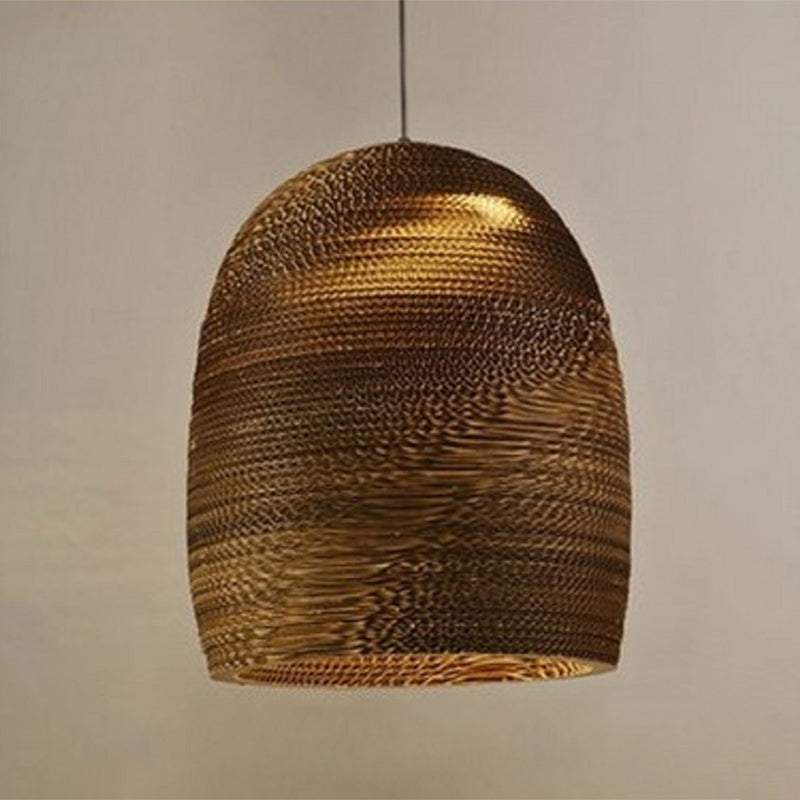 Southeast Asian Style Ceiling Light Honeycomb Cardboard Geometry Pendant Lamp for Bedroom