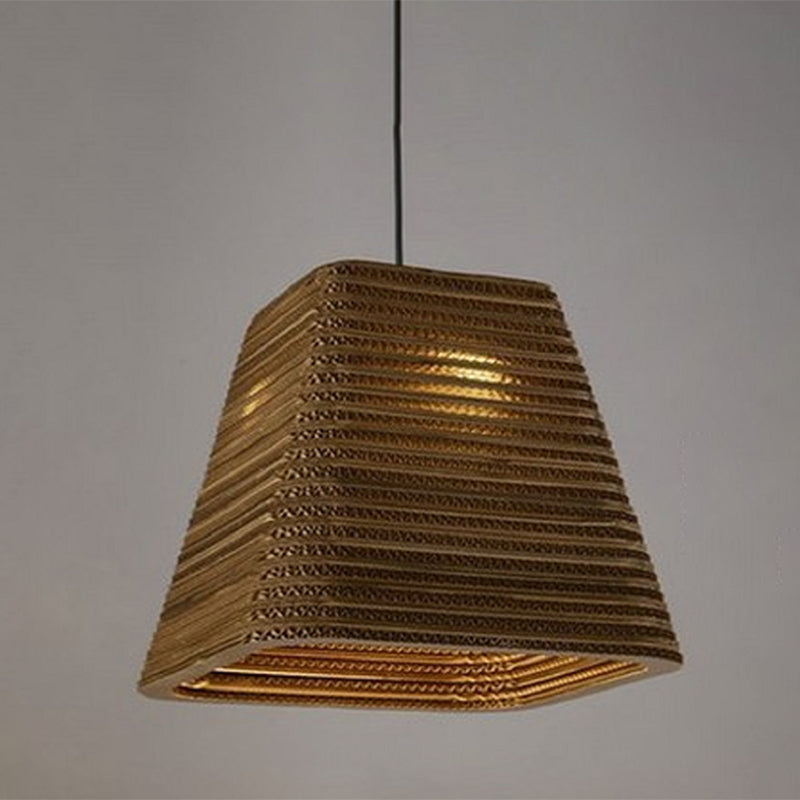 Southeast Asian Style Ceiling Light Honeycomb Cardboard Geometry Pendant Lamp for Bedroom