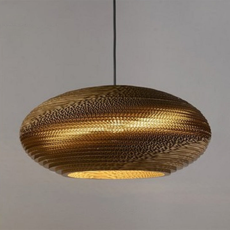 Southeast Asian Style Ceiling Light Honeycomb Cardboard Geometry Pendant Lamp for Bedroom