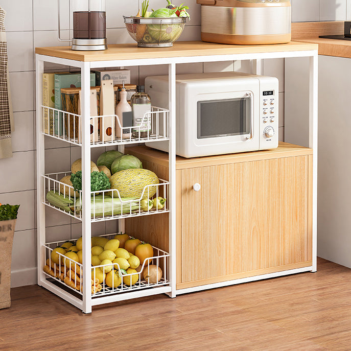 Modern Open Storage Buffet Sideboard Kitchen Engineered Wood Buffet Stand