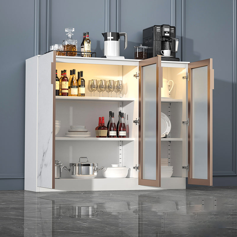 Glam Style Sideboard Table with Locking Drawers Storage Sideboard for Dining Room