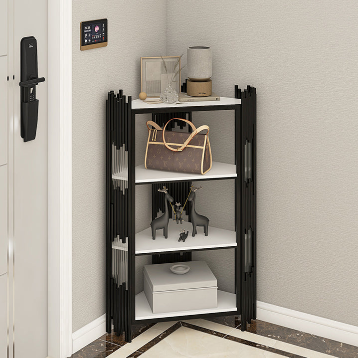 Glam Stone and Metal Sideboard Table 1 Cabinet Glass Door Buffet Stand