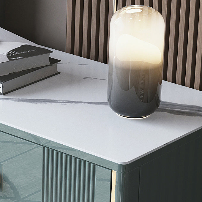 Modern Style Stone Buffet Sideboard 15.7"D Dining Room Buffet Server with Drawer