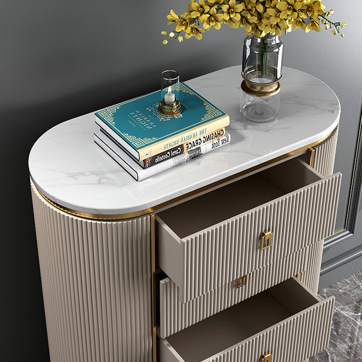 Wood Dining Room Sideboard Cabinet Glam Buffet Server Cabinet with Drawers