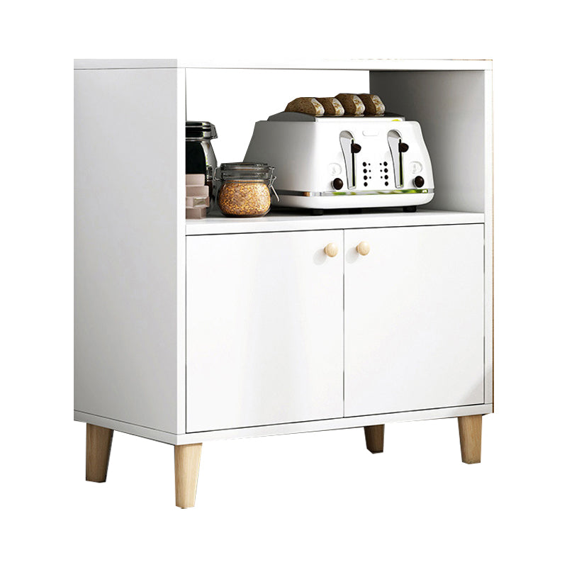 Modern Cabinets Buffet Table Engineered Wood Open Storage Sideboard Cabinet