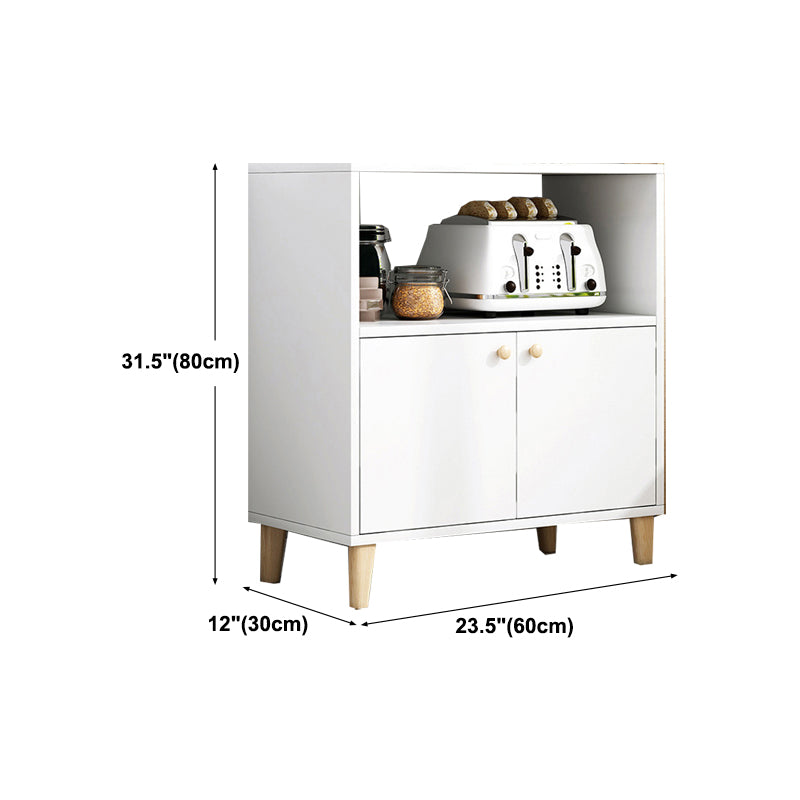 Modern Cabinets Buffet Table Engineered Wood Open Storage Sideboard Cabinet