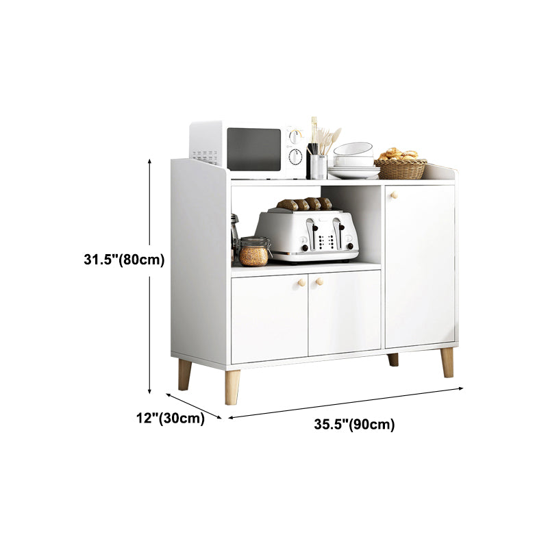 Modern Cabinets Buffet Table Engineered Wood Open Storage Sideboard Cabinet