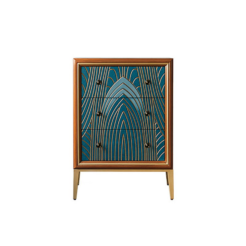 Luxurious Buffet Table Gold Frame Multi Drawer Dining Table for Living Room