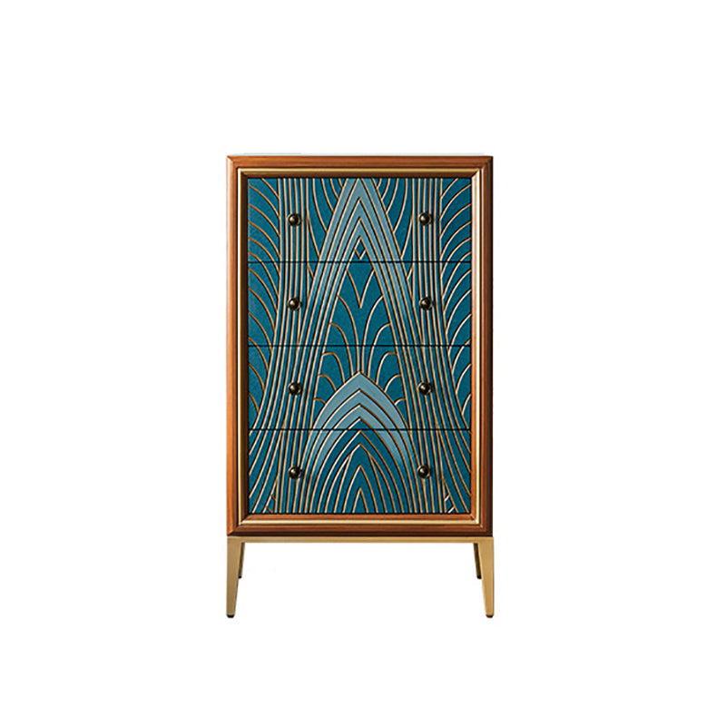 Luxurious Buffet Table Gold Frame Multi Drawer Dining Table for Living Room