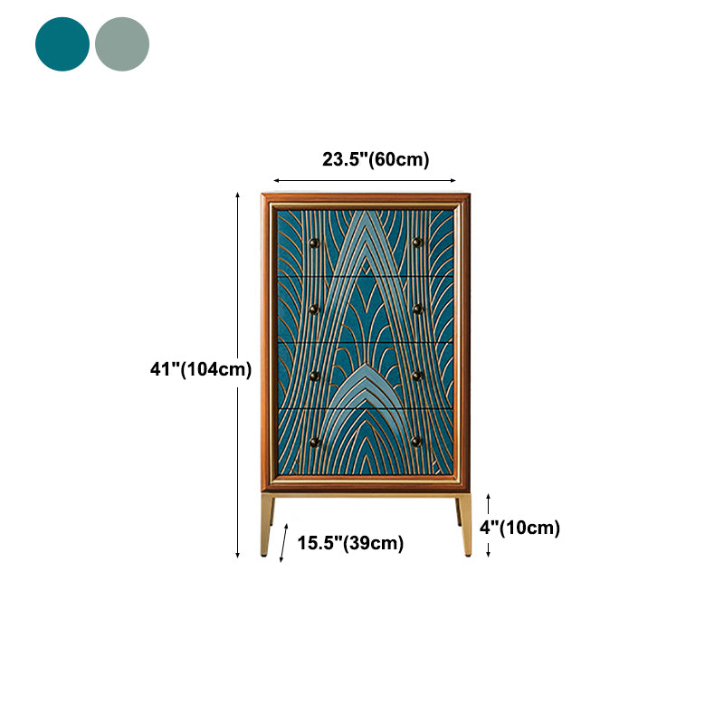Luxurious Buffet Table Gold Frame Multi Drawer Dining Table for Living Room