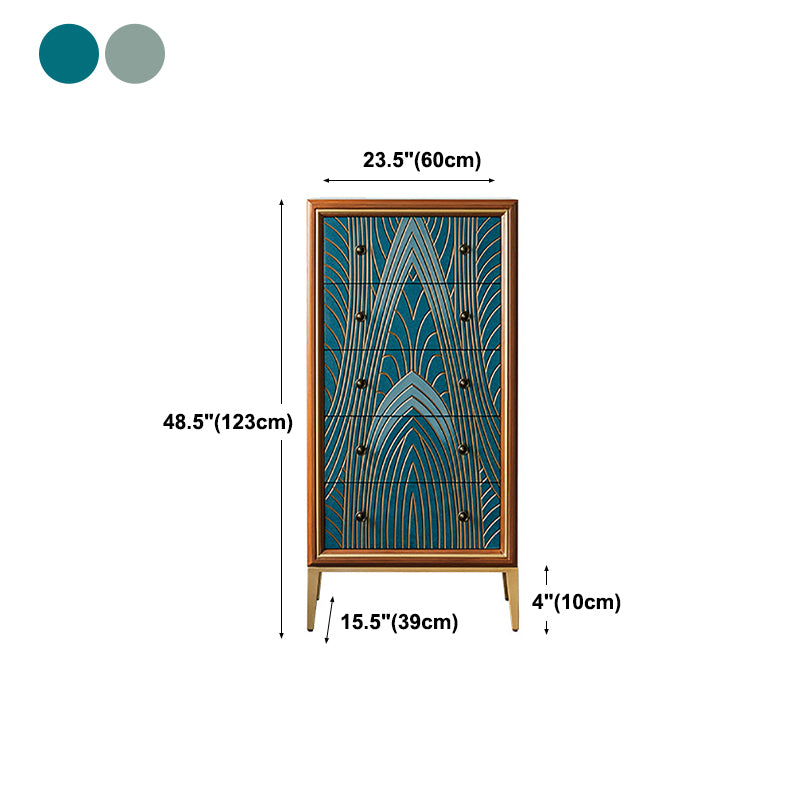 Luxurious Buffet Table Gold Frame Multi Drawer Dining Table for Living Room