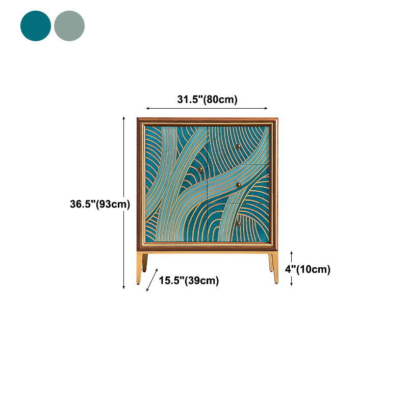 Luxurious Buffet Table Gold Frame Multi Drawer Dining Table for Living Room