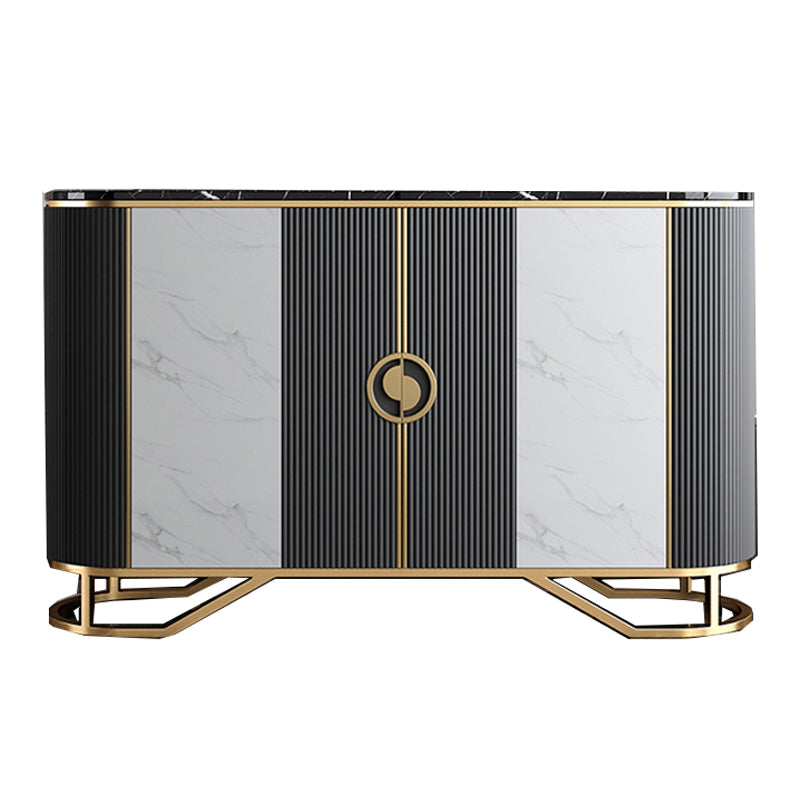 Glam Style Dining Server Stone Top 36-inch Height Buffet Server for Kitchen