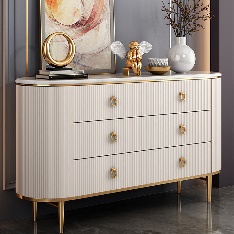 Glam Style Buffet Sideboard with Engineered Wood Drawers and Storage for Dining Room