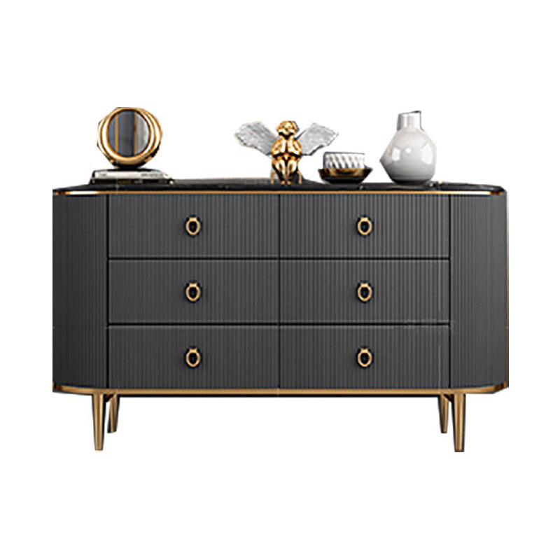 Glam Style Buffet Sideboard with Engineered Wood Drawers and Storage for Dining Room