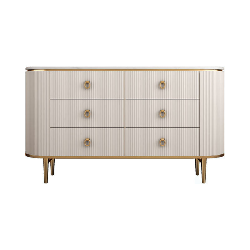 Glam Style Buffet Sideboard with Engineered Wood Drawers and Storage for Dining Room