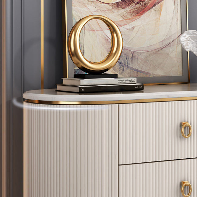 Glam Style Buffet Sideboard with Engineered Wood Drawers and Storage for Dining Room